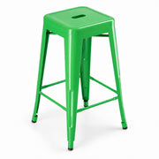 Glownary Alloy Jade Green Outdoor Backless Counter Height Stool