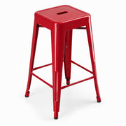 Glownary Alloy Ruby Red Outdoor Backless Counter Height Stool