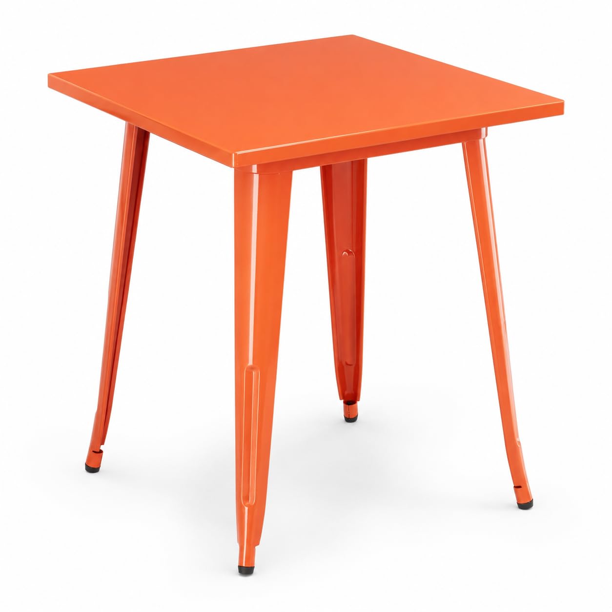Glownary Alloy 24" x 24" Amber Orange Steel Outdoor Table