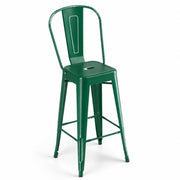 Glownary Alloy Emerald Green Steel Cafe Barstool
