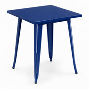 Glownary Alloy 24" x 24" Sapphire Steel Outdoor Square Table