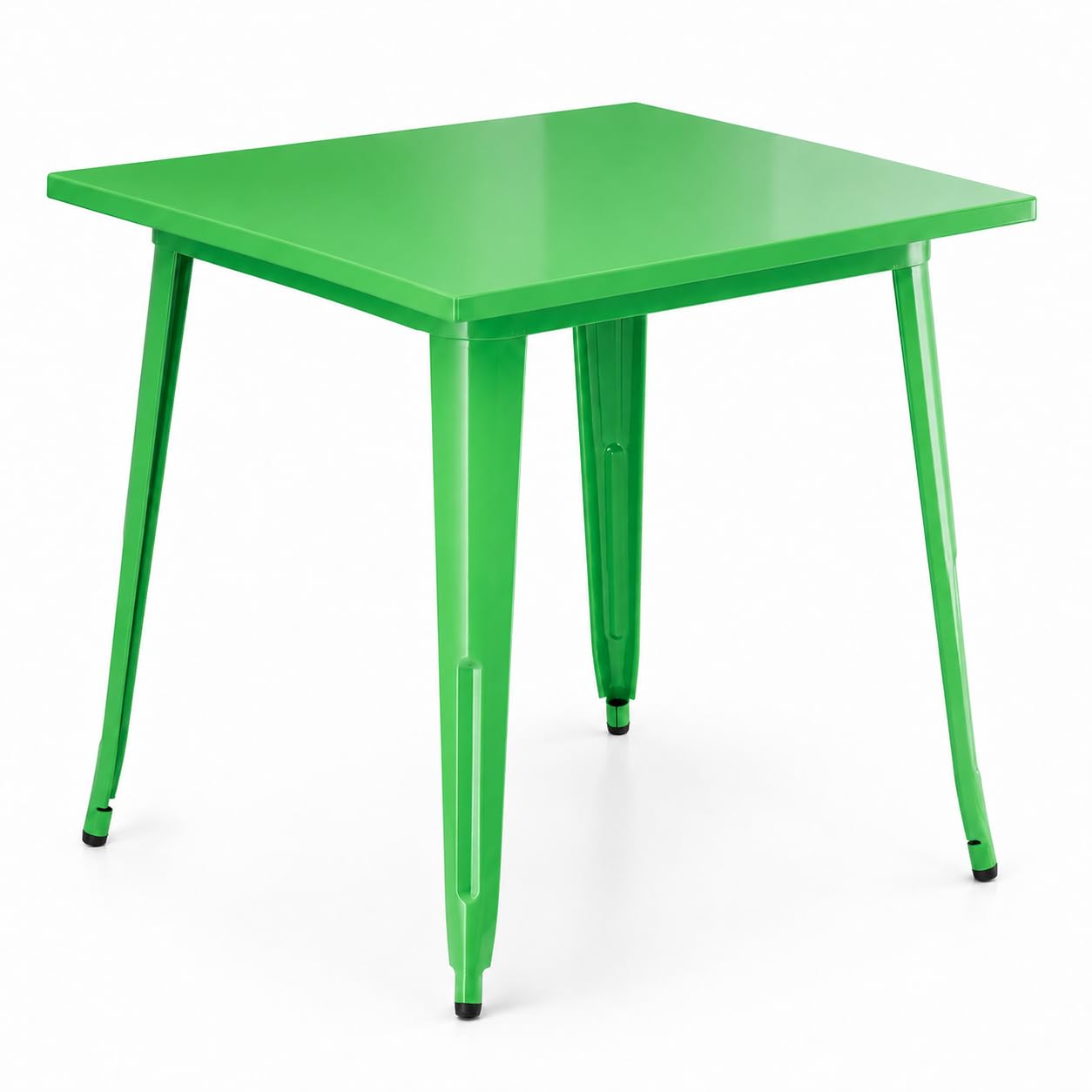 Glownary Alloy 32" x 32" Emerald Green Steel Outdoor Table