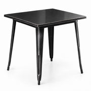 Glownary Alloy 32" x 32" Distressed Onyx Black Outdoor Table