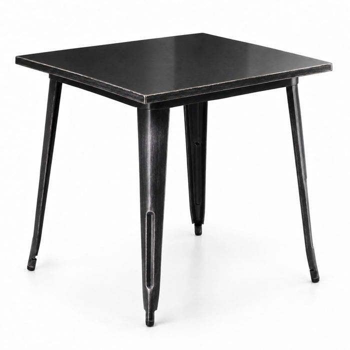 Glownary Alloy 32" x 32" Distressed Onyx Black Outdoor Table