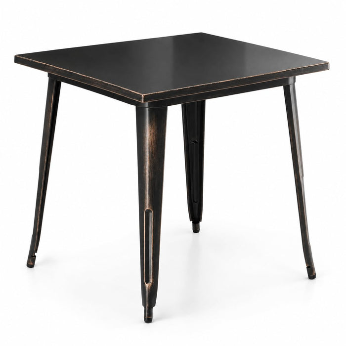 Glownary Alloy 32" x 32" Distressed Copper Outdoor Table