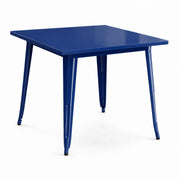Glownary Alloy 36" x 36" Sapphire Steel Outdoor Square Table