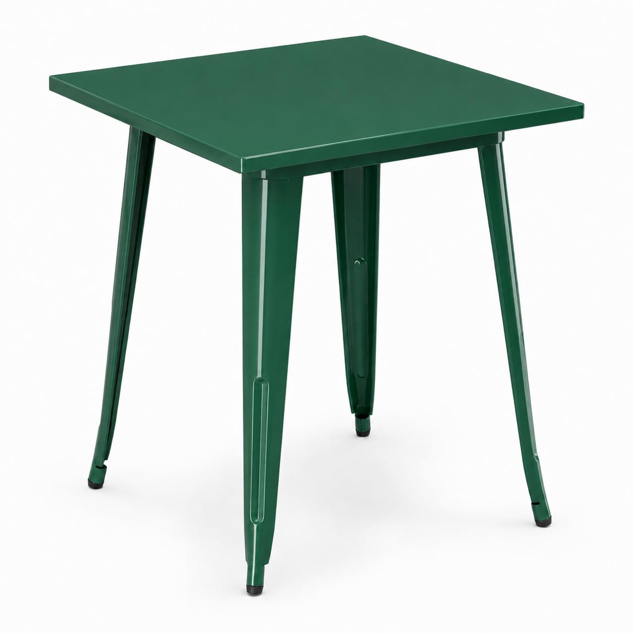 Glownary Alloy 24" x 24" Emerald Green Steel Outdoor Table