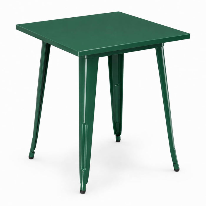 Glownary Alloy 24" x 24" Emerald Green Steel Outdoor Table