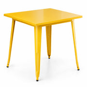 Glownary Alloy 32" x 32" Citrine Yellow Outdoor Table