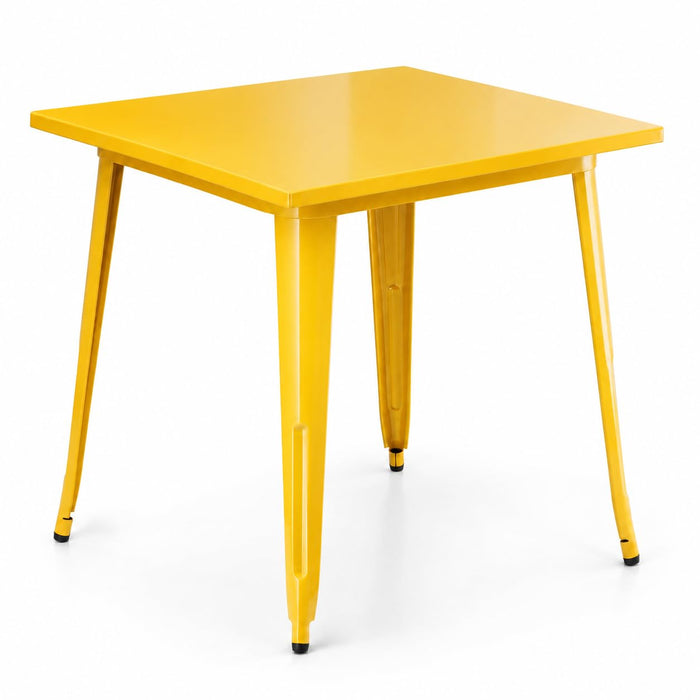Glownary Alloy 32" x 32" Citrine Yellow Outdoor Table