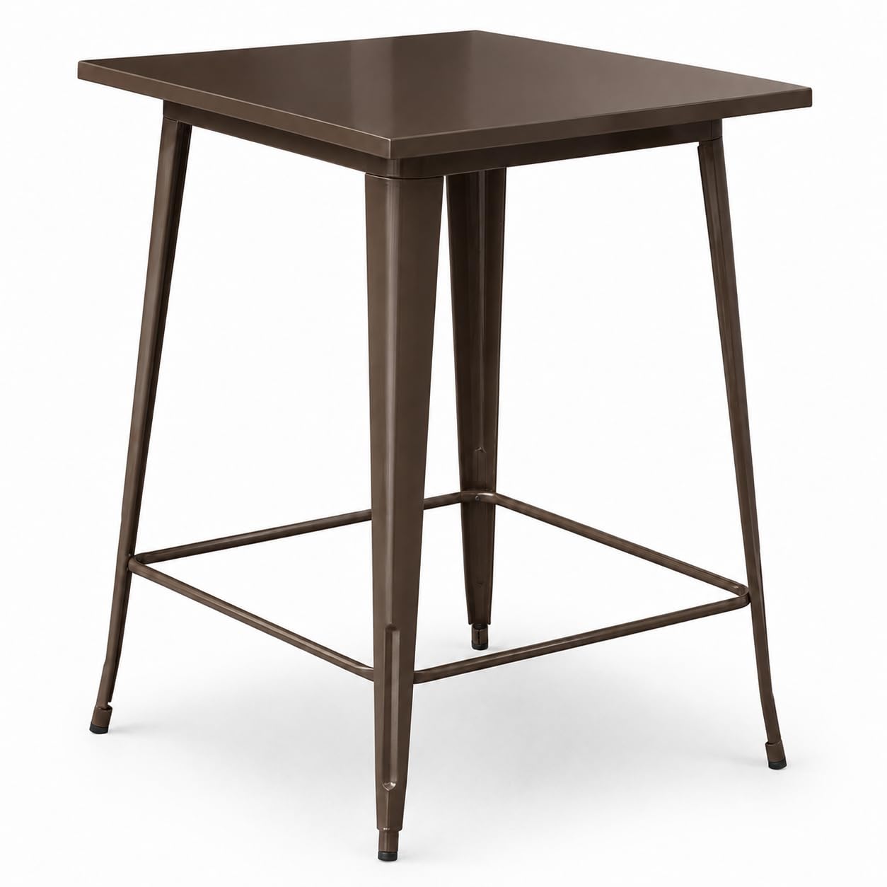 Glownary Alloy Steel 32" x 32" Copper Bar Height Outdoor Table