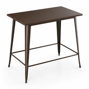 Glownary Alloy 48" x 30" Rectangular Copper Bar Height Outdoor Table