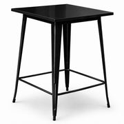 Glownary Alloy 32" x 32" Onyx Black Bar Height Outdoor Table