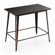 Glownary Alloy 48" x 30" Rectangular Bar Height Outdoor Table