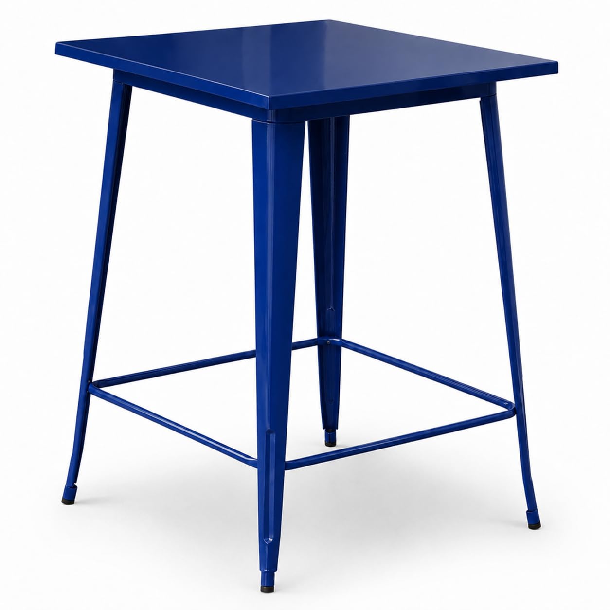 Glownary Alloy Sapphire Blue Steel Bar Height Outdoor Table 32x32