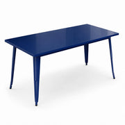 Glownary Alloy 63" x 32" Sapphire Outdoor Dining Table Steel