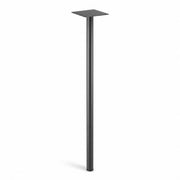 Glownary 1 1/4" x 29" Black Stamped Steel Standard Height Pin Leg