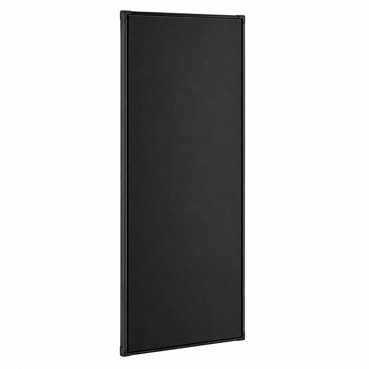 Steel Urinal Partition with Mounting Kit for Restrooms, Black, 1, 18" x 48"
