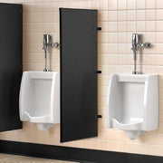 Steel Urinal Partition with Mounting Kit for Restrooms, Black, 1, 18" x 48" view 2