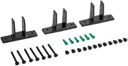 Steel Urinal Partition with Mounting Kit for Restrooms, Black, 1, 18" x 48" view 3