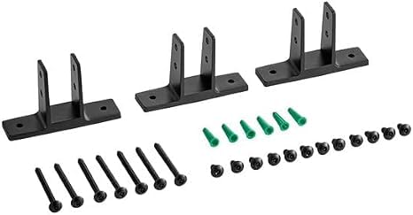 Steel Urinal Partition with Mounting Kit for Restrooms, Black, 1, 18" x 48" view 3