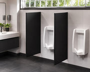Steel Urinal Partition with Mounting Kit for Restrooms, Black, 1, 24" x 48" view 4