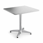 Glownary 31 1/2" x 31 1/2" Chrome Square Outdoor Standard Height Table