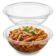 Glownary 64 oz Clear PET Plastic Round Catering Serving Bowl