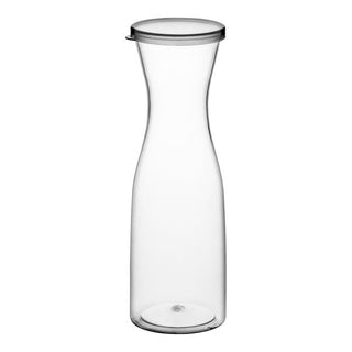 Glownary 35 oz Clear Disposable Plastic Carafe with Lid