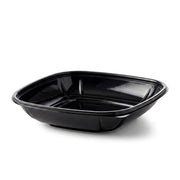 Glownary 24 oz Black PET Plastic Square Catering Bowl 300/Case