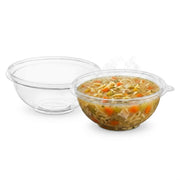 Glownary 12 oz Clear PET Plastic Round Catering Serving Bowl