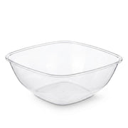 Glownary 320 oz Clear PET Plastic Square Catering Serving Bowl