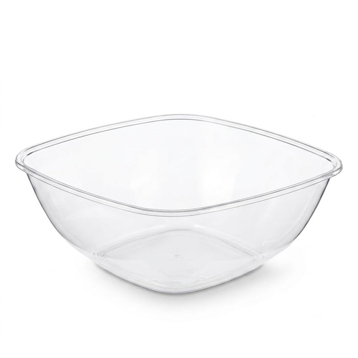 Glownary 320 oz Clear PET Plastic Square Catering Serving Bowl