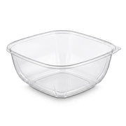 Glownary 160 oz Clear PET Plastic Square Catering Serving Bowl