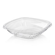 Glownary 8 oz. Clear PET Plastic Square Catering Serving Bowl