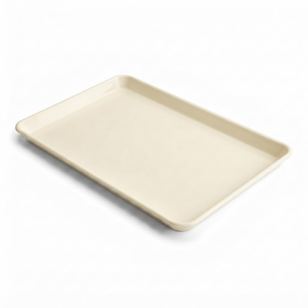 Glownary Quarter Size 19-Gauge Non-Stick Aluminum Sheet Pan Ivory