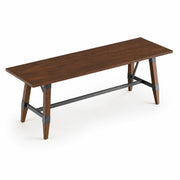 Glownary Industrial Solid Wood Live Edge Trestle Base Table 30" x 96"