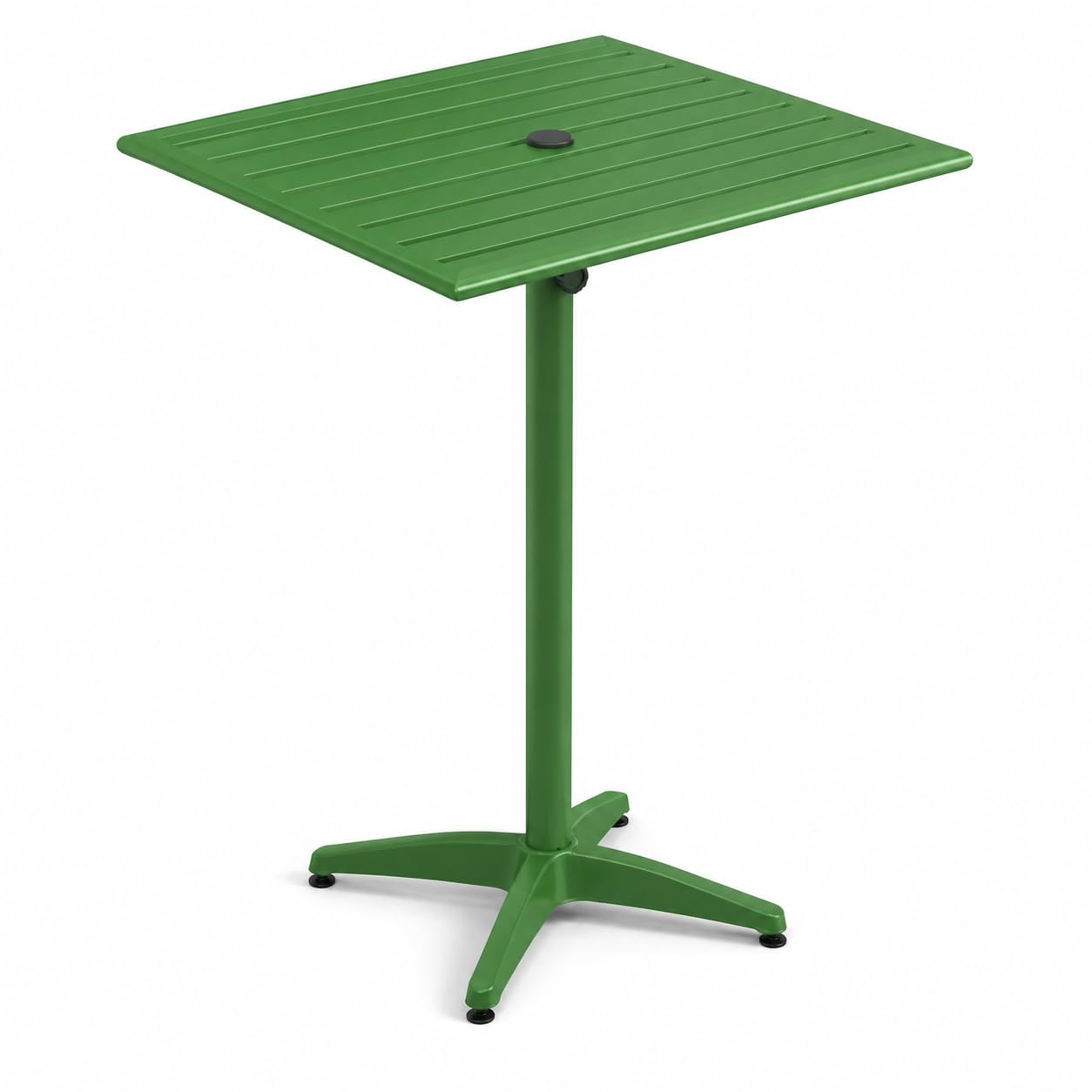 Glownary 32" x 32" Green Aluminum Bar Height Outdoor Table