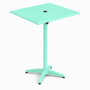 Glownary 32" x 32" Sea Foam Aluminum Bar Height Outdoor Table