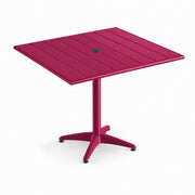 Glownary 36" x 36" Sangria Powder-Coated Aluminum Outdoor Dining Table