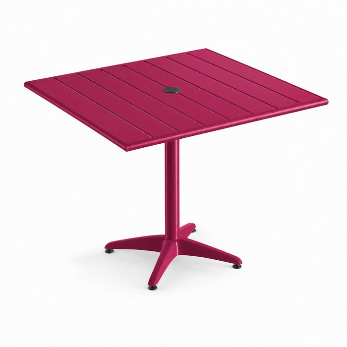 Glownary 36" x 36" Sangria Powder-Coated Aluminum Outdoor Dining Table