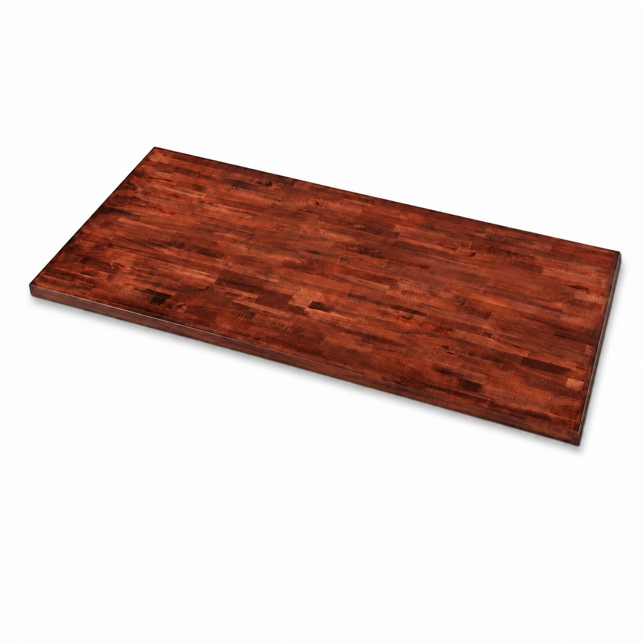 Glownary 30" x 72" Wood Butcher Block Table Top Mahogany Finish
