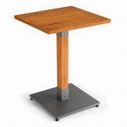 Glownary 24" x 24" Solid Wood Live Edge Table with Honey Maple Finish