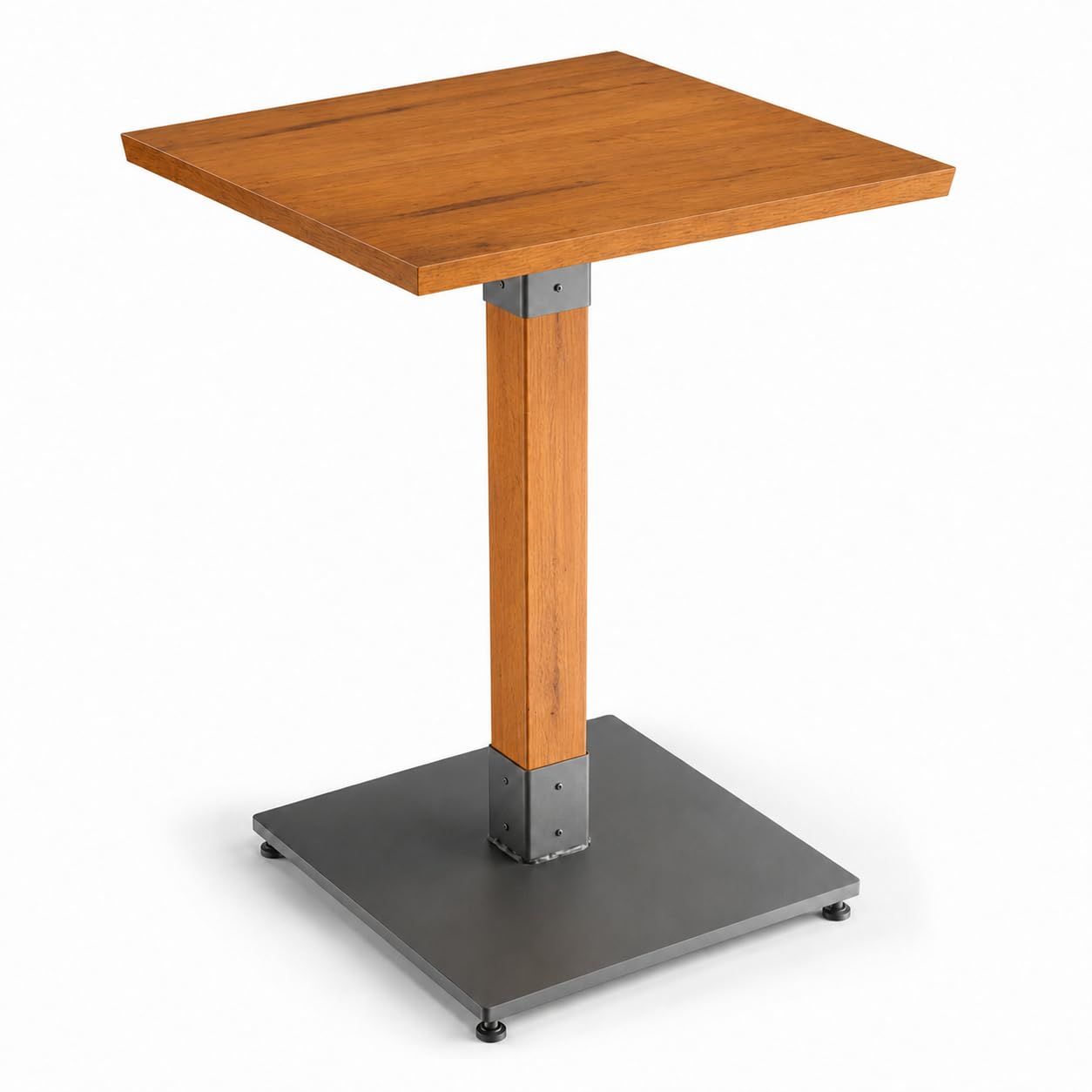 Glownary 24" x 24" Solid Wood Live Edge Table with Honey Maple Finish