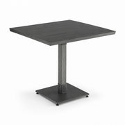 Glownary 36" x 36" Solid Wood Live Edge Table, Slate Gray