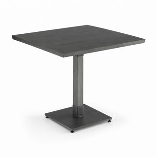 Glownary 36" x 36" Solid Wood Live Edge Table, Slate Gray