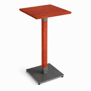 Glownary 24" x 24" Solid Wood Live Edge Bar Height Table with Rustic Mahogany Finish