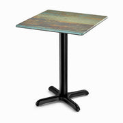Glownary Excalibur 24x24 in Square Standard Height Table Faux Metal