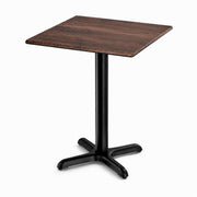 Glownary Excalibur 24x24 Square Standard Height Table Walnut Finish