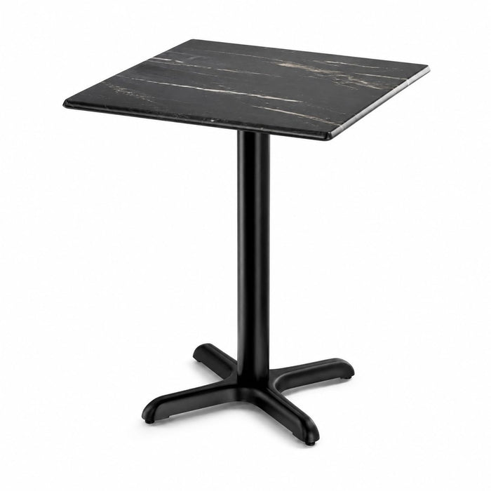 Glownary Excalibur 24x24 Square Table with Letizia Faux Marble Finish
